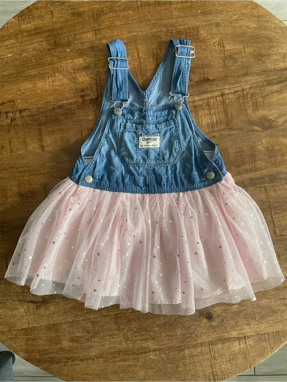 OshKosh B'gosh Light Pink Toddler Dress with Denim Trim